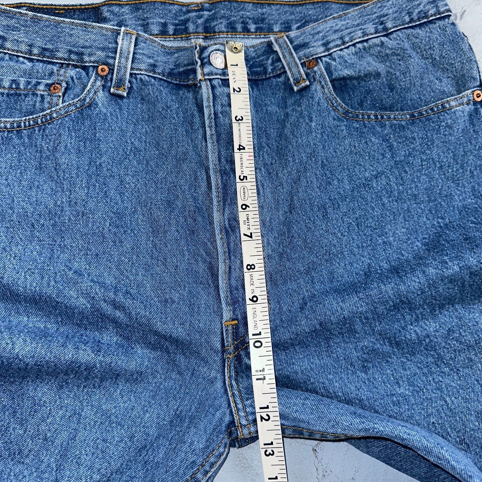 Levis 501 Vintage 90s USA XX Straight Leg Jeans Blue Med Wash 38x30 Act 36x29