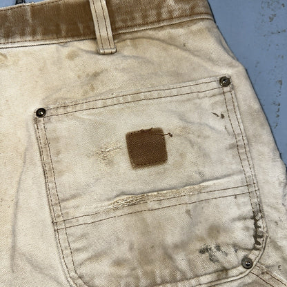 Carhartt VTG Double Knee Carpenter Pants USA B01 Brown Thrashed 34x34 Act 32x32