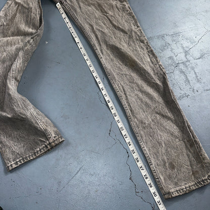 Levis 501 Vintage 80s USA XX Straight Leg Jeans Gray Acid Wash 27x32 Act 26x31