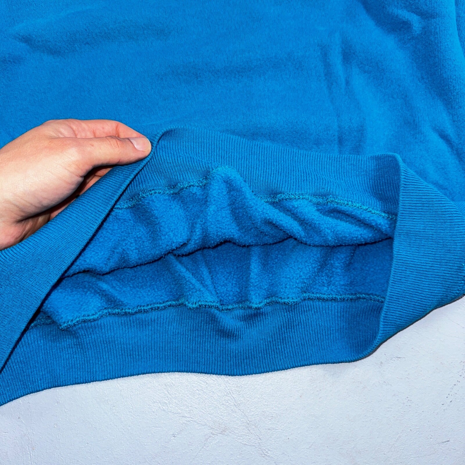 1990s VTG Hanes Sport Blank Sweatshirt XL Blue Made In USA Crewneck Basic