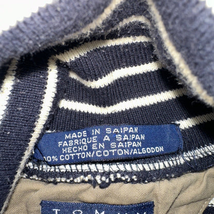 TOMMY HILFIGER Striped Turtleneck Long Sleeve XL Sparkles Added Custom VTG 90s