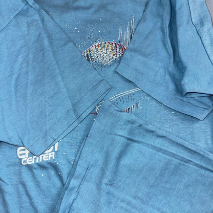 Disney World Epcot Center 1980s VTG T Shirt Rare Blue Single Stitch Mickey Earth