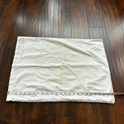 VTG WWII Pillow White Cotton USN Cover 1940s US Army Pillowcase 40s 50s