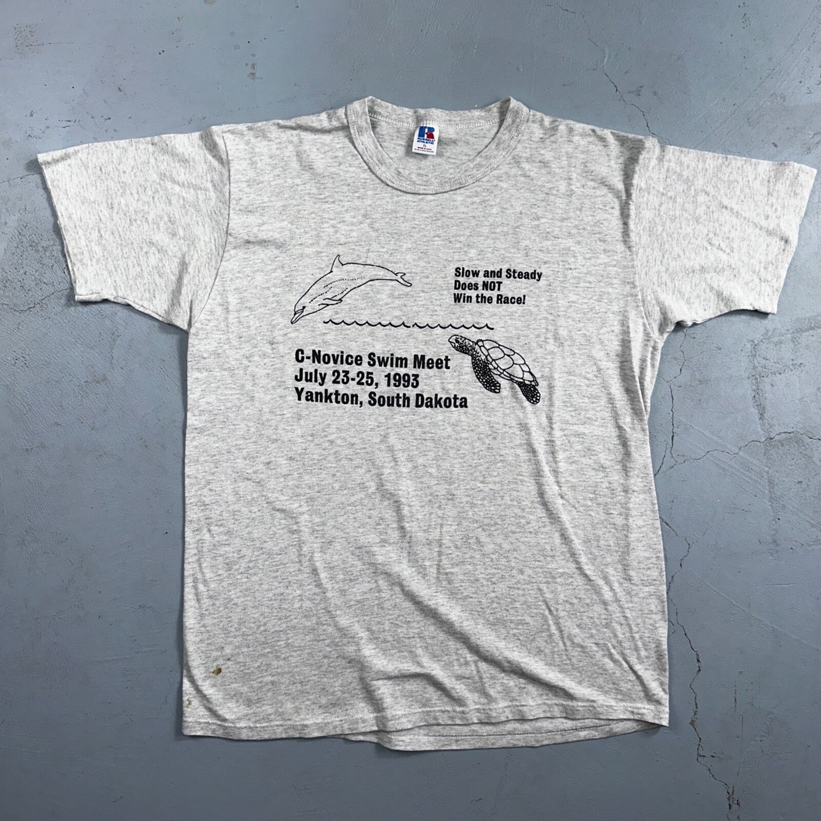 Swim Team Funny VTG T Shirt Yankton South Dakota Russell Athletic Funny Quote