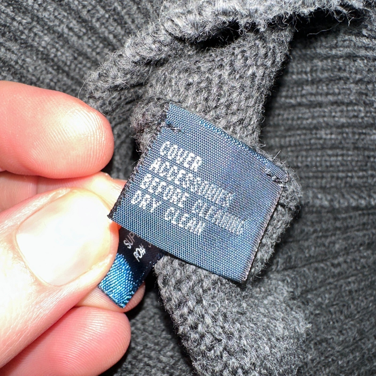 Polo Ralph Lauren Sweater VTG L Gray Cotton Long Sleeve Mock Neck Quarter Zip