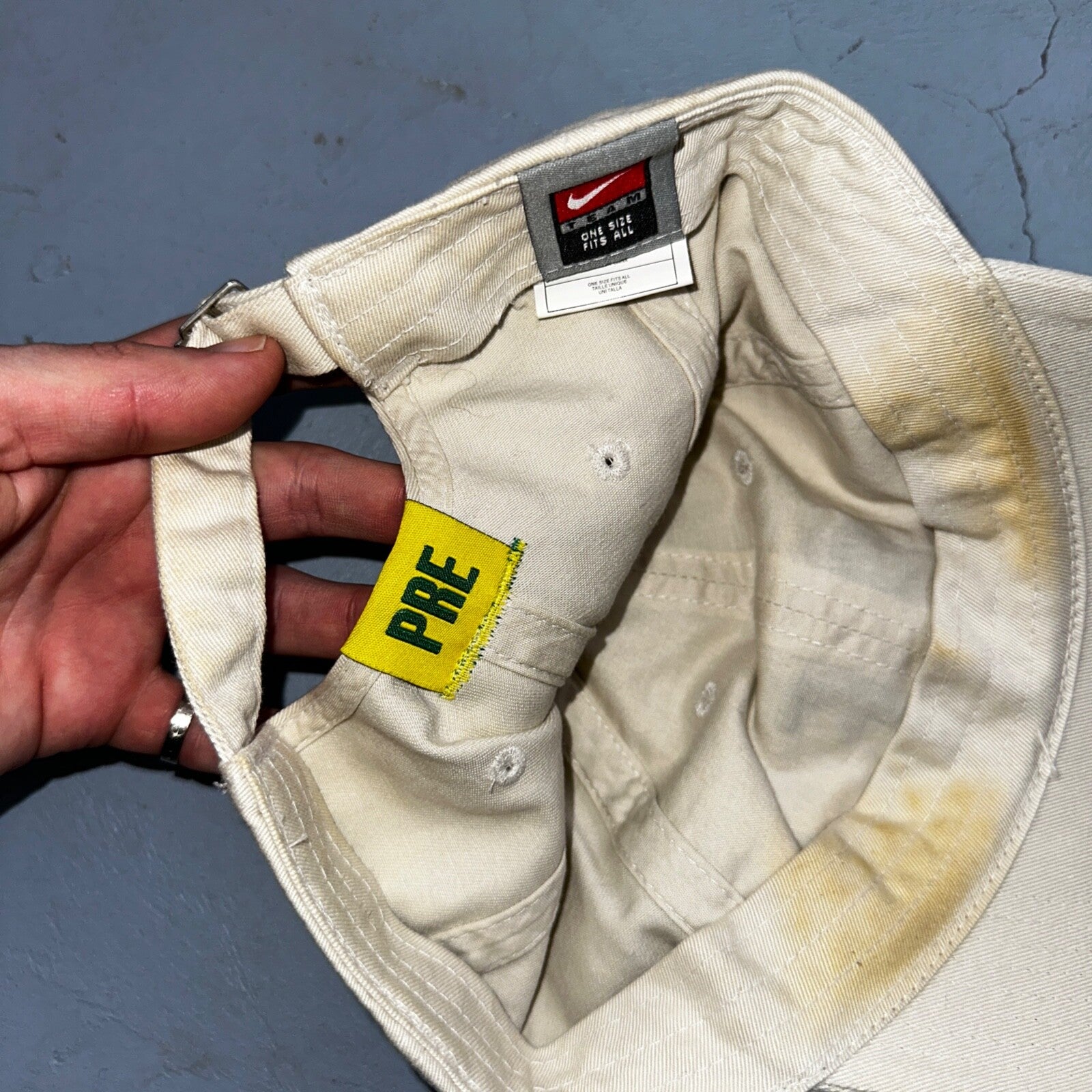 Nike GO PRE Vintage Hat Cap Strap Back Swoosh Stop Tailwind 90s Prefontaine