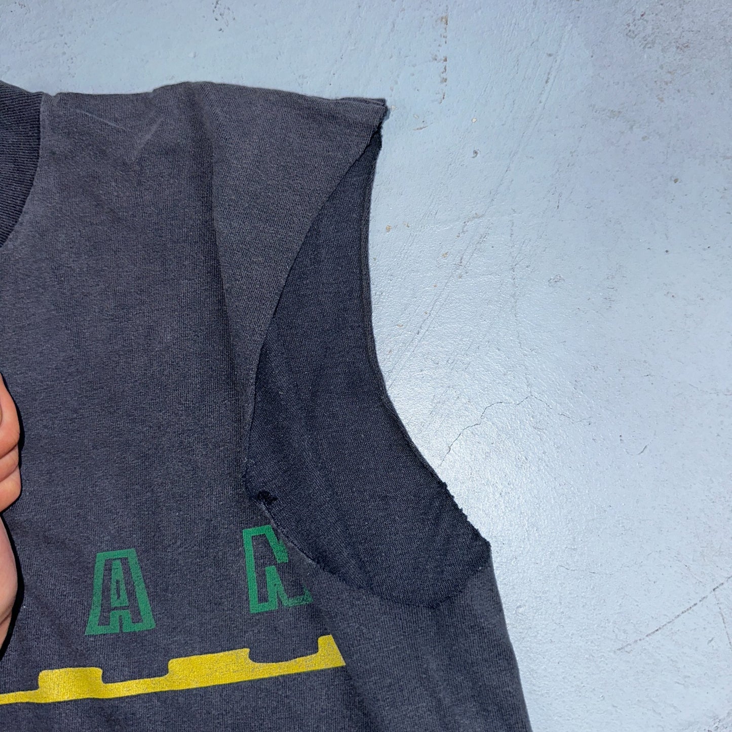 Nike Jordan Gym Tank Top T Shirt 90s Faded Black USA 1990s Basketball Gray Tag