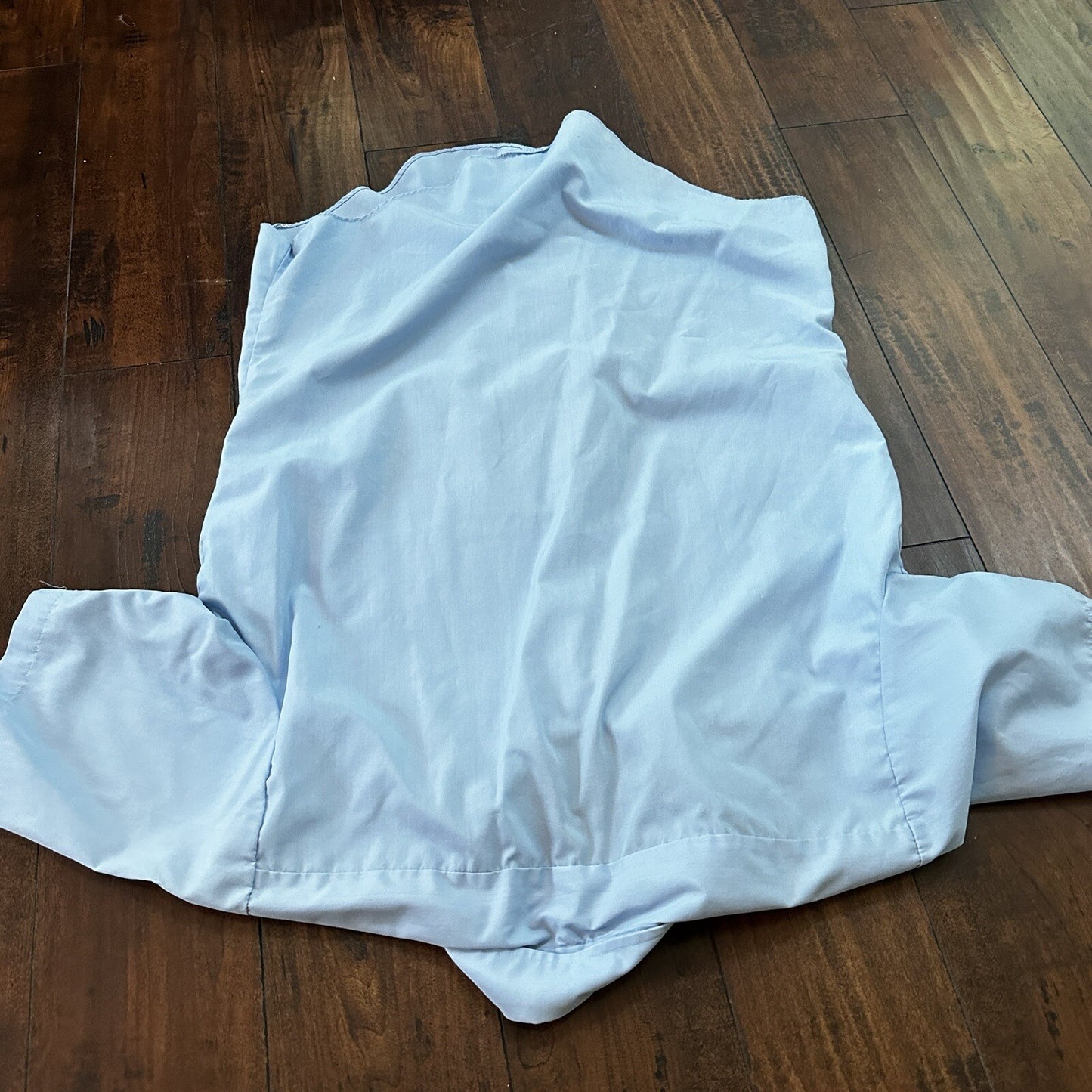 Vintage Jandy Place Bardon Shirt Mens L Polyester Button Down Blue Basic