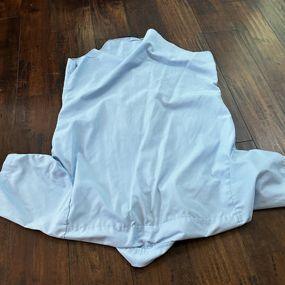 Vintage Jandy Place Bardon Shirt Mens L Polyester Button Down Blue Basic