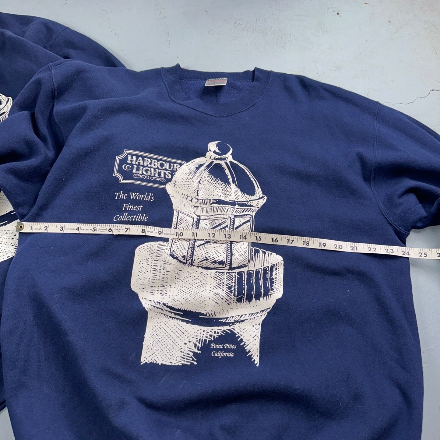 Oneita Sweatshirt XL VTG Crewneck Sweat Harbour Lights Lighthouse USA 90s Lot 2