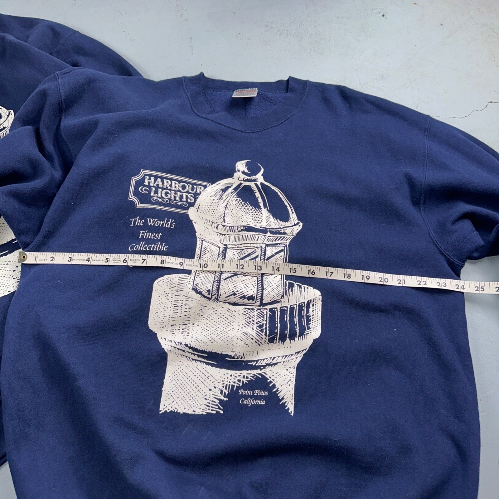 Oneita Sweatshirt XL VTG Crewneck Sweat Harbour Lights Lighthouse USA 90s Lot 2