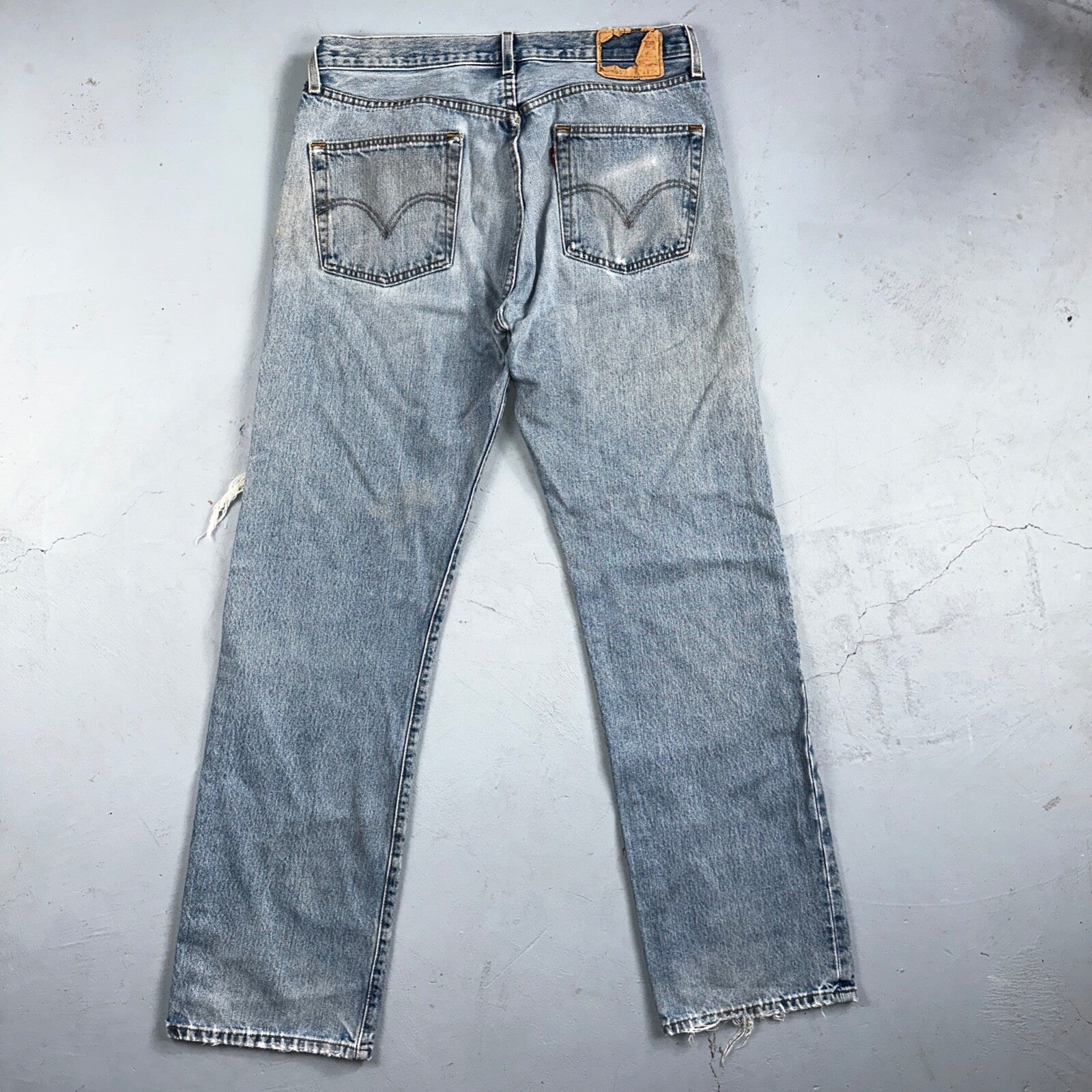 Levis 501 Vintage 90s Mexico Straight Leg Jeans 36x34 Y2K Light Wash Act 34x34