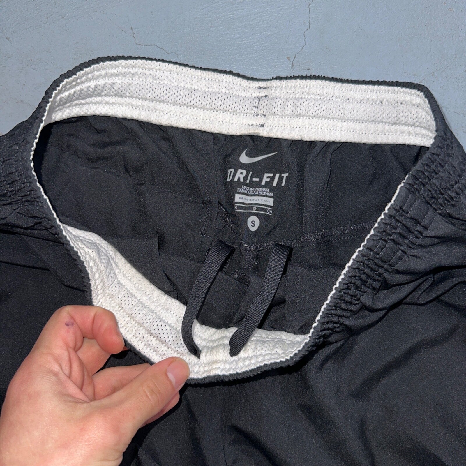 Nike Mens Athletic Gym TNNS Muscle Shorts Dri Fit Black Gym Sports Small