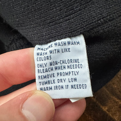 VTG Polo Ralph Lauren Pullover Men’s XL Black Big Pony Ski Patch Quarter Zip