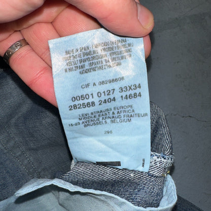 Levis 501 Vintage Y2K XX Straight Leg Jeans Blue Med Wash 33x34 Act 32x31