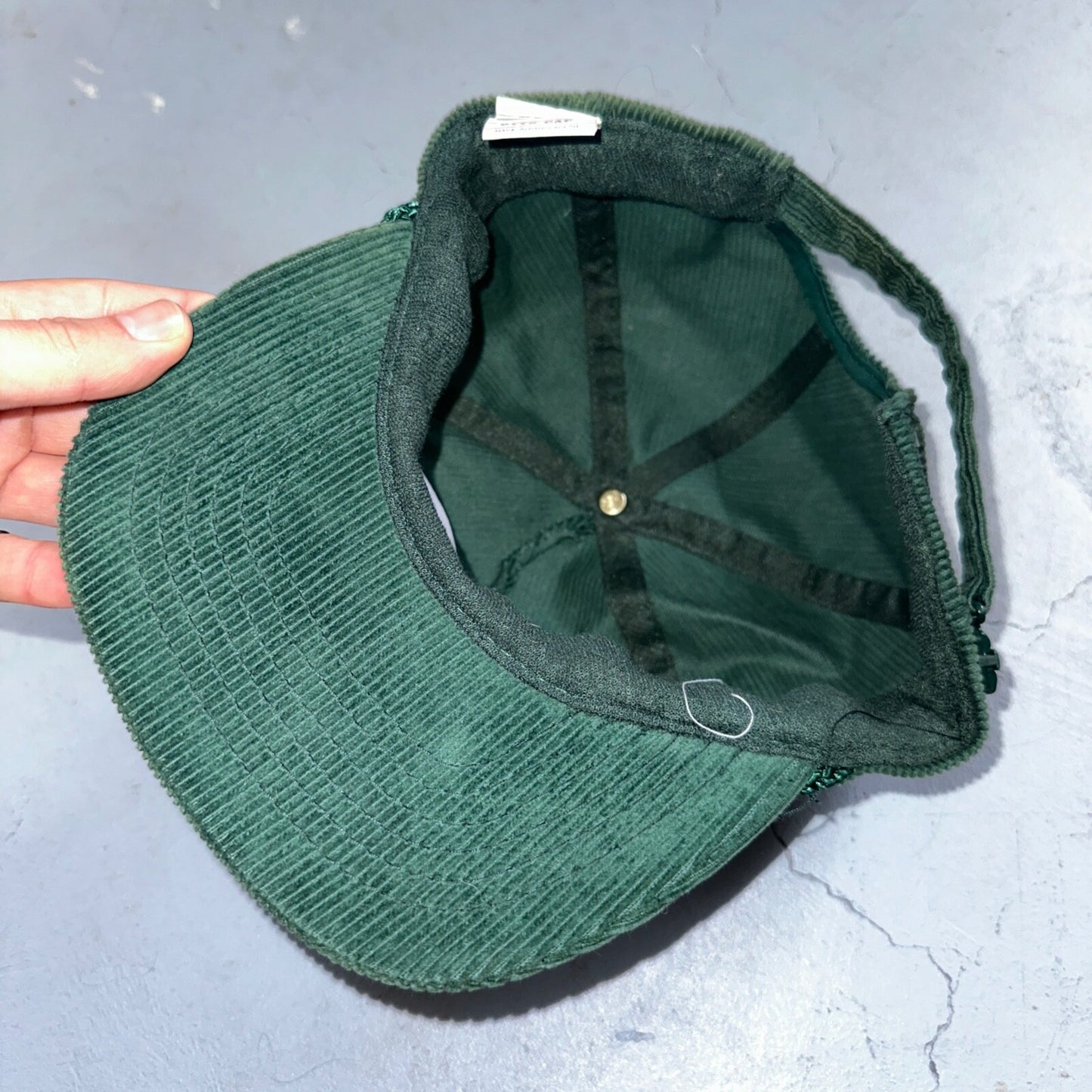 Snair Underground Corduroy VTG Hat Cap Snapback Construction Bulldozer Otto