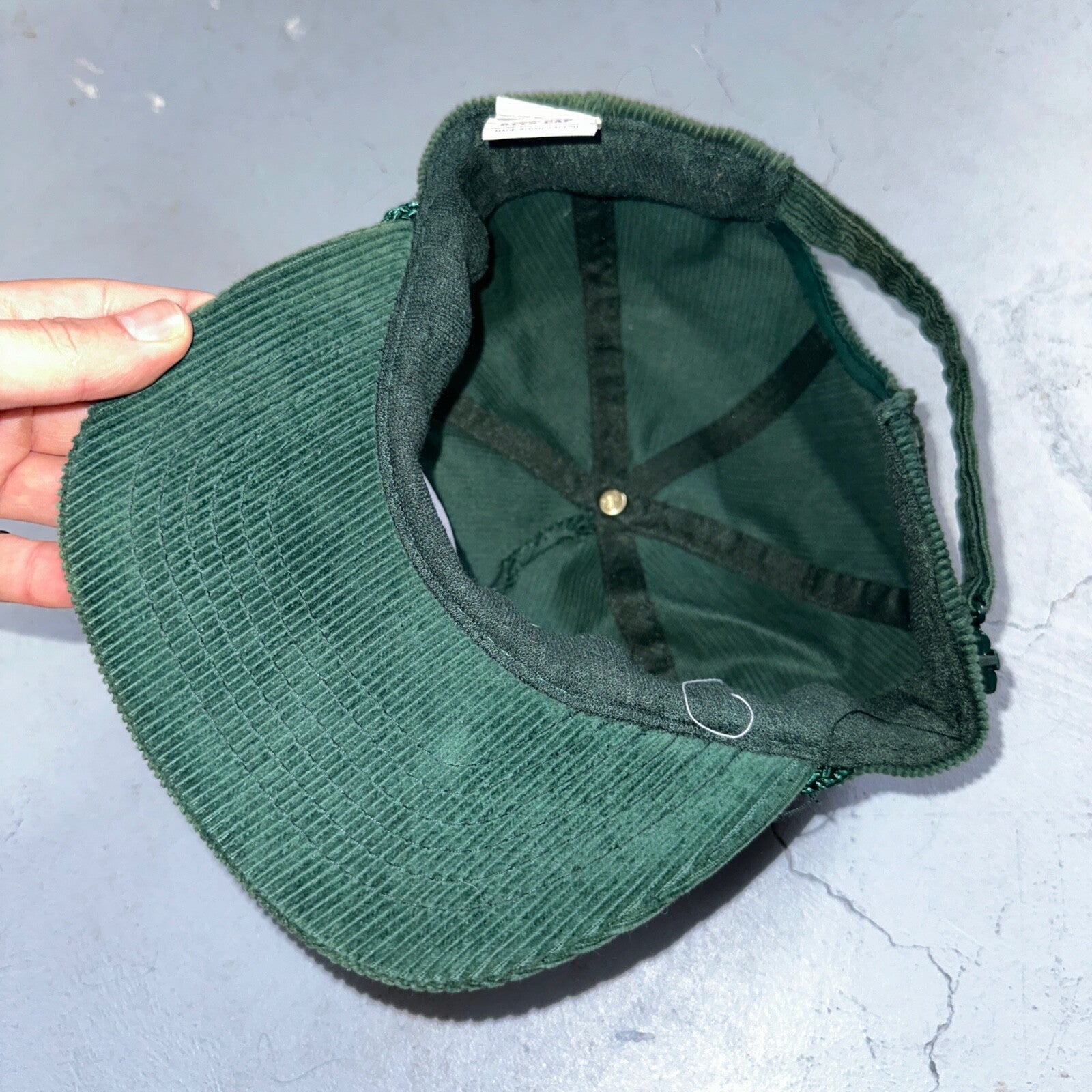 Snair Underground Corduroy VTG Hat Cap Snapback Construction Bulldozer Otto
