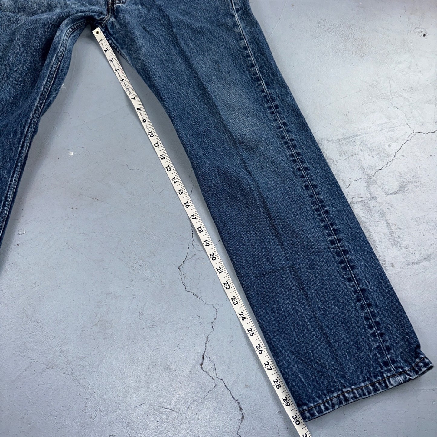 Levis 501 Vintage 90s USA XX Straight Leg Jeans Blue Light Wash 35x34 Act 32x30