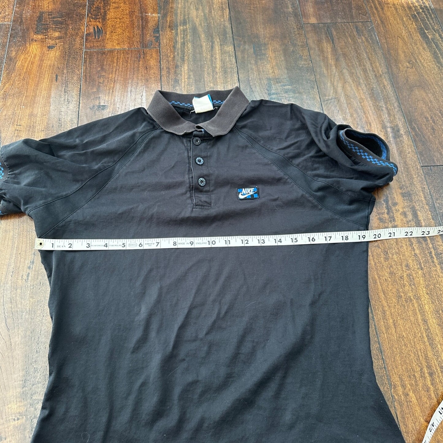 Nike John McEnroe 1985 Challenge Court Checkerboard Tennis Polo Shirt Vintage L