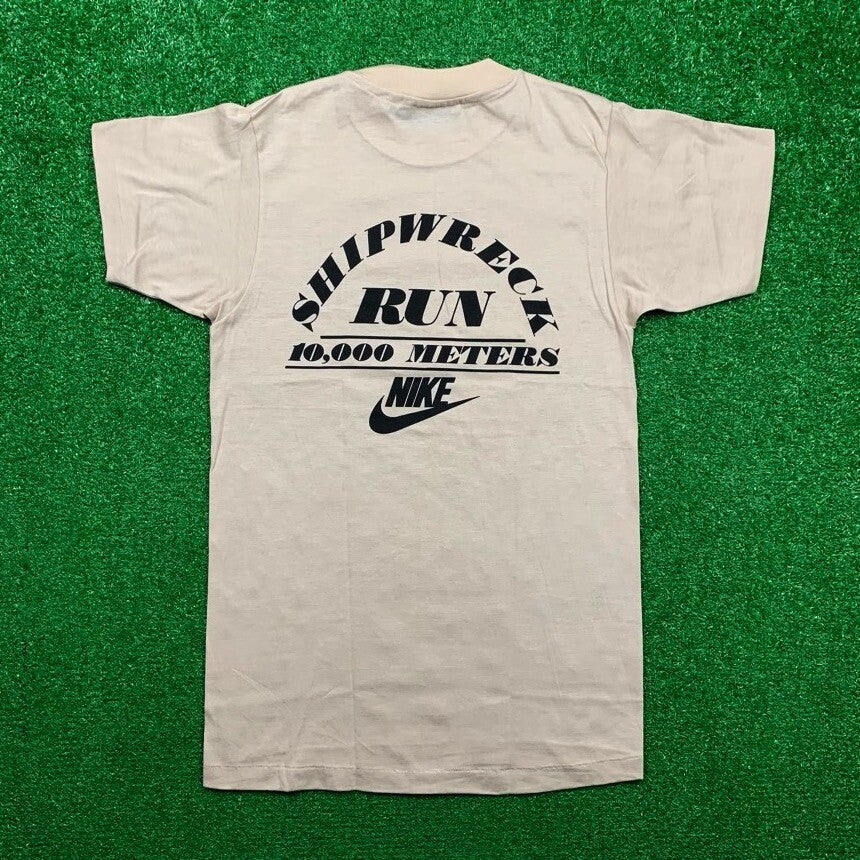 Nike Vintage T Shirt Japan Shipwreck Run 80s 10k Run Geisha Tan Sports Jordan