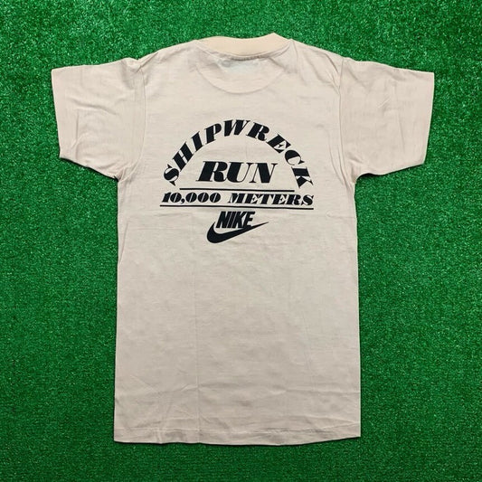 Nike Vintage T Shirt Japan Shipwreck Run 80s 10k Run Geisha Tan Sports Jordan