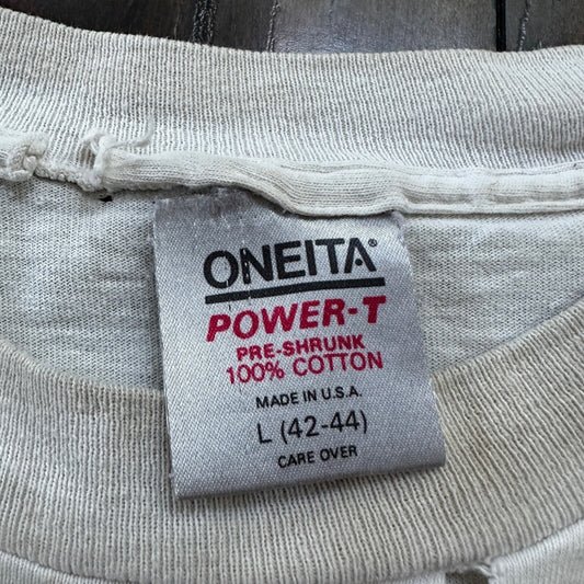 Oneita VTG T Shirt Cosmos Dil Famous River Guide Oregon Hiking Travel Funny