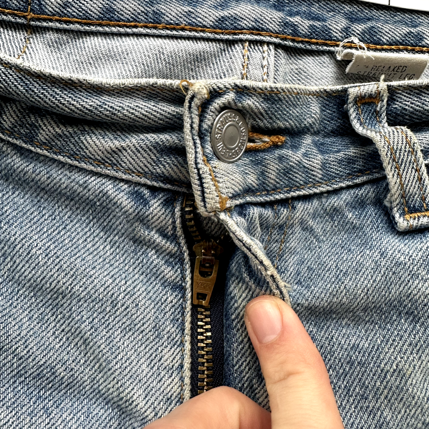 Levis 901 Vintage 90s Straight Leg XX Jeans 34x32 Relaxed Light Wash Act 33x31