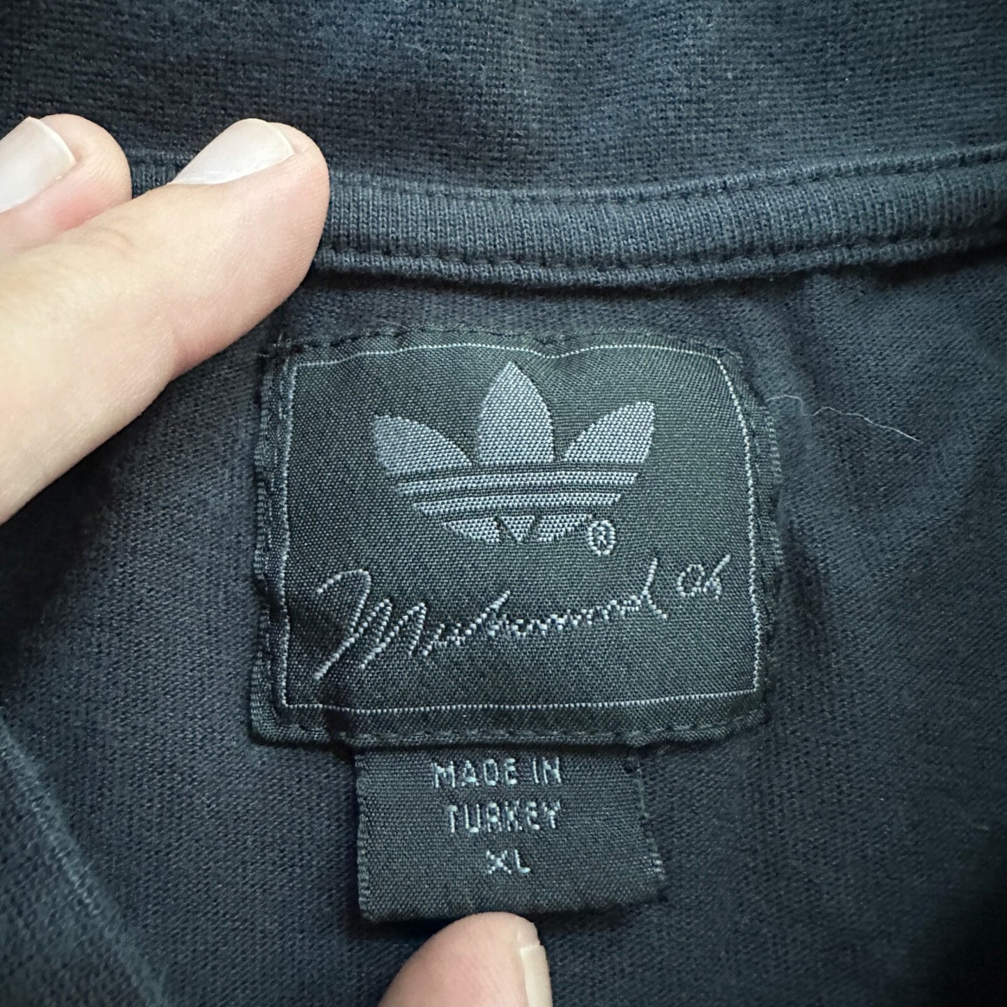 Adidas Muhammad Ali VTG T Shirt Y2K Rare Black Greatest XL Sports Boxing Legend