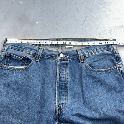 Levis 501 Vintage Y2K 90s XX Straight Leg Jeans Blue Med Wash 38x34 Act 37x33