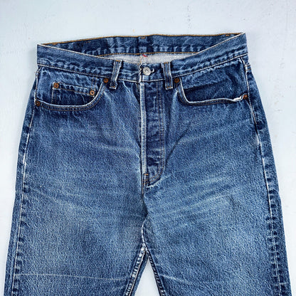 Levis 501 Vintage 80s USA XX Straight Leg Jeans Blue Med Wash 33x32 Act 30x27