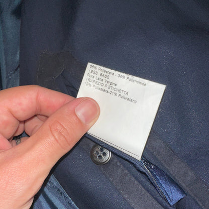 CANALI 1934 Water Repellent Car Coat Navy Rain Protection 54 Italy $2000 Retail