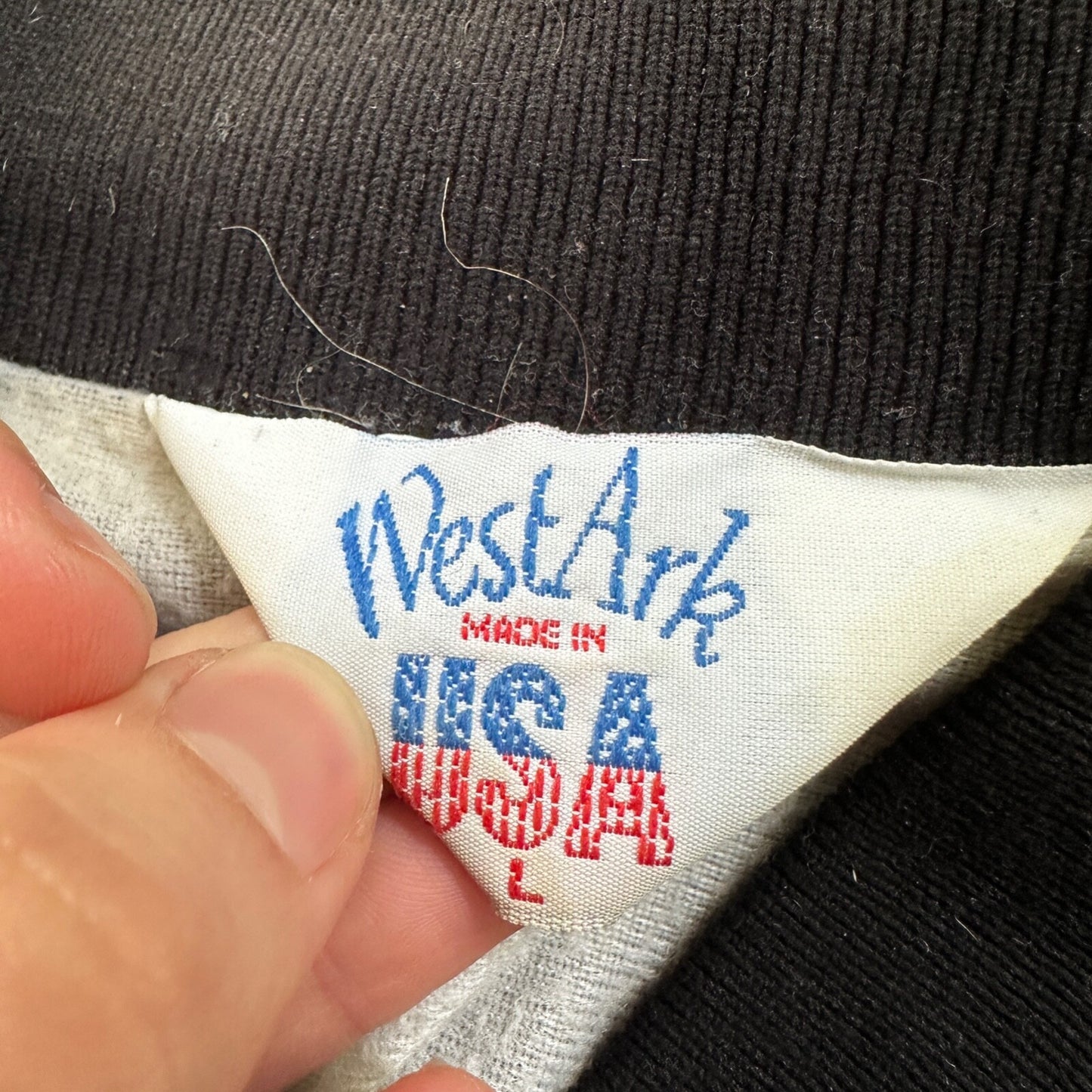 VTG 80s GTX Plymouth Satin Bomber Jacket USA West Ark Rare 90s White