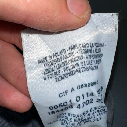 Levis 501 Vintage 90s Poland Straight Leg Jeans Blue Med Wash 34x34 Act 32x33