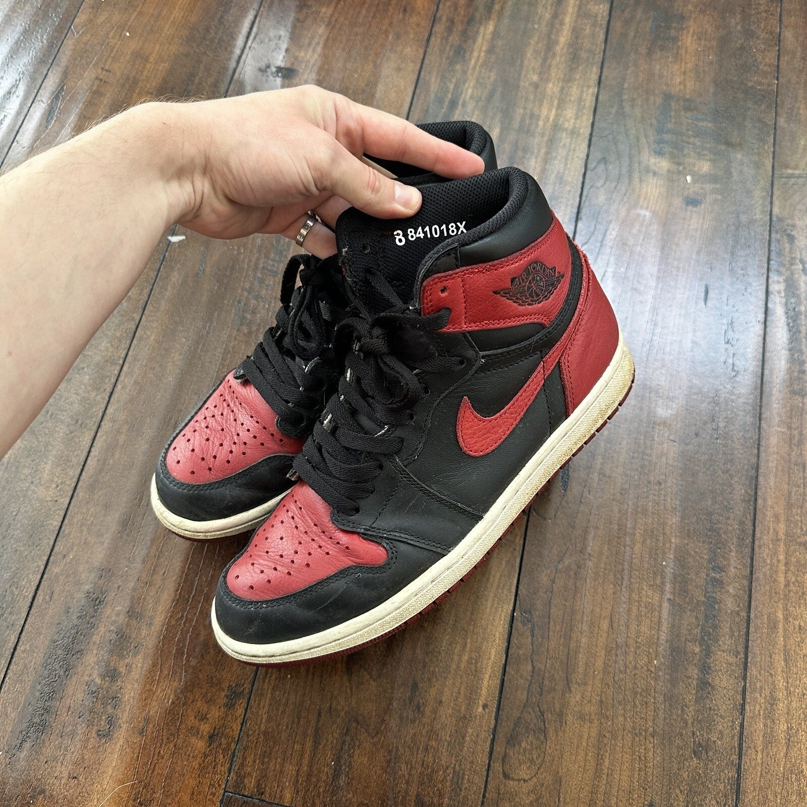 Size 8 - Jordan 1 Retro OG High Banned, Bred 2016 - 555088-001 No Box