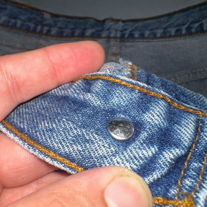 Levis 501 Vintage 90s Europe Straight Leg Jeans Blue Light Wash 36x36 Act 34x29