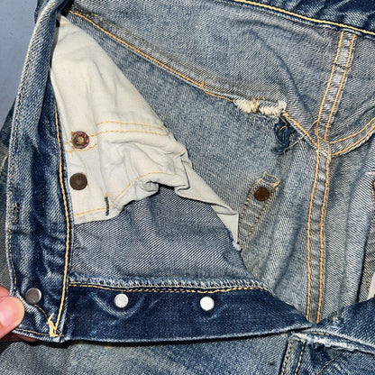 Levis 501 XX Big E Vintage 40s Redline Selvedge USA XX 1940s 50s Jeans 27x27