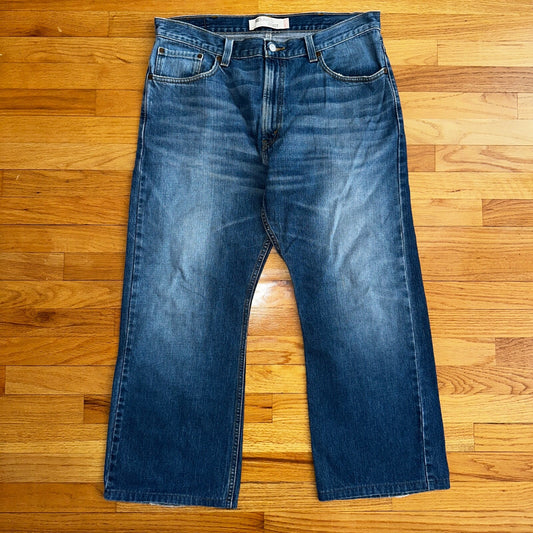 Vintage Levis 557 Jeans Mens 38x30 Blue Relaxed Boot Fit Cowboy Tag Size 37x25