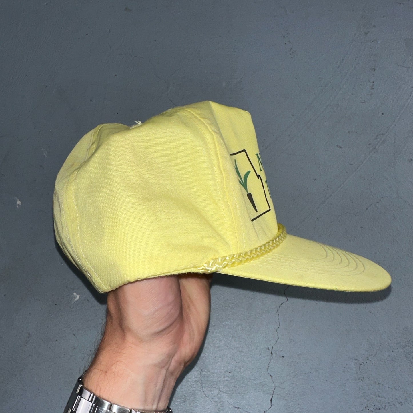 Vintage Northwest Transplants Hat Yellow Rope Snapback Nursery Oregon Promo Cap