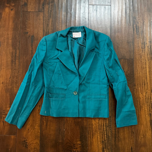 VTG Pendleton Women’s 100% Virgin Wool Green Blazer Jacket USA Size 6 80s
