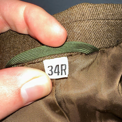 WWII US Army E-6 Ike Jacket 25th Infantry Division Patches WW2 Size 34R Wool