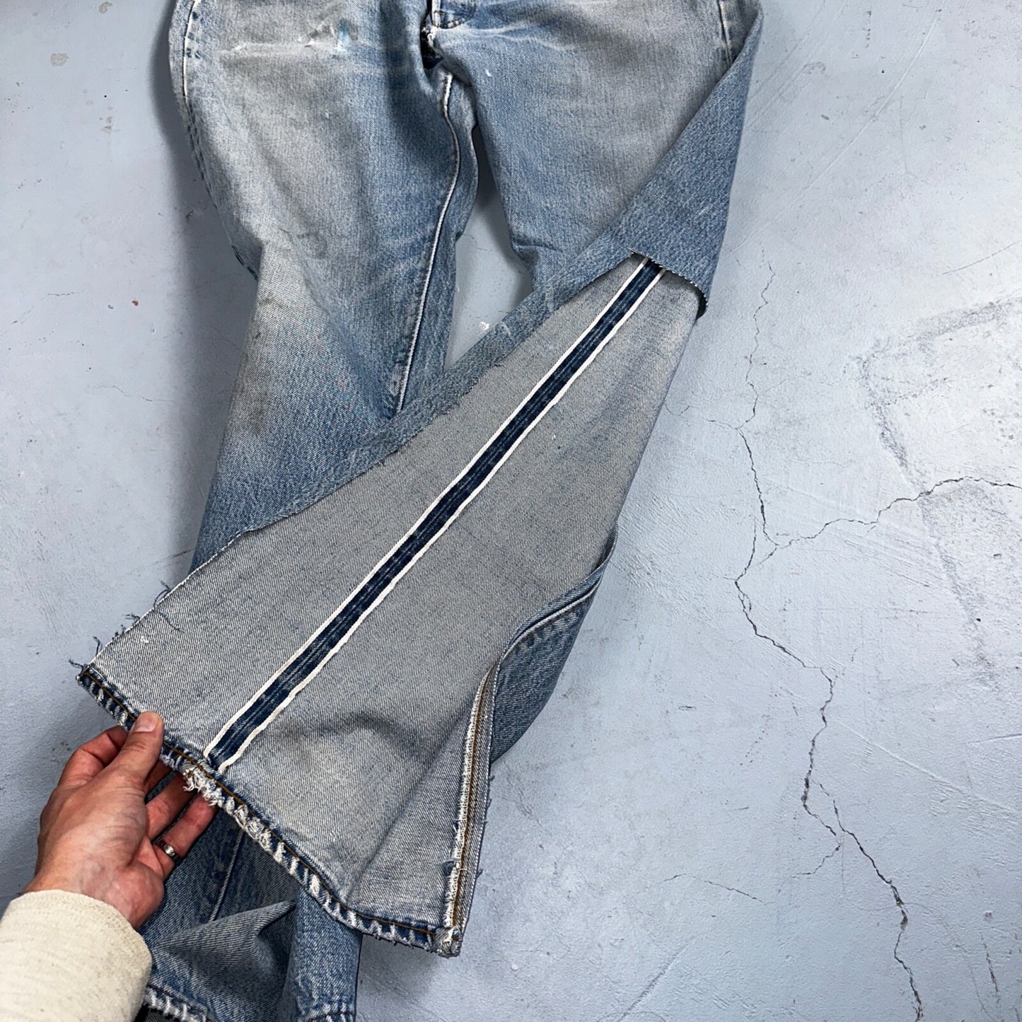 Levis 501 Vintage 80s Redline Selvedge USA XX Jeans Light Wash 36x36 Act 33x32