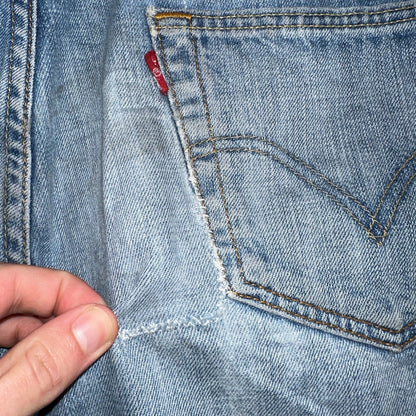 Levis 501 Vintage Y2K XX Straight Leg Jeans Blue Light Wash 36x36 Act 35x34