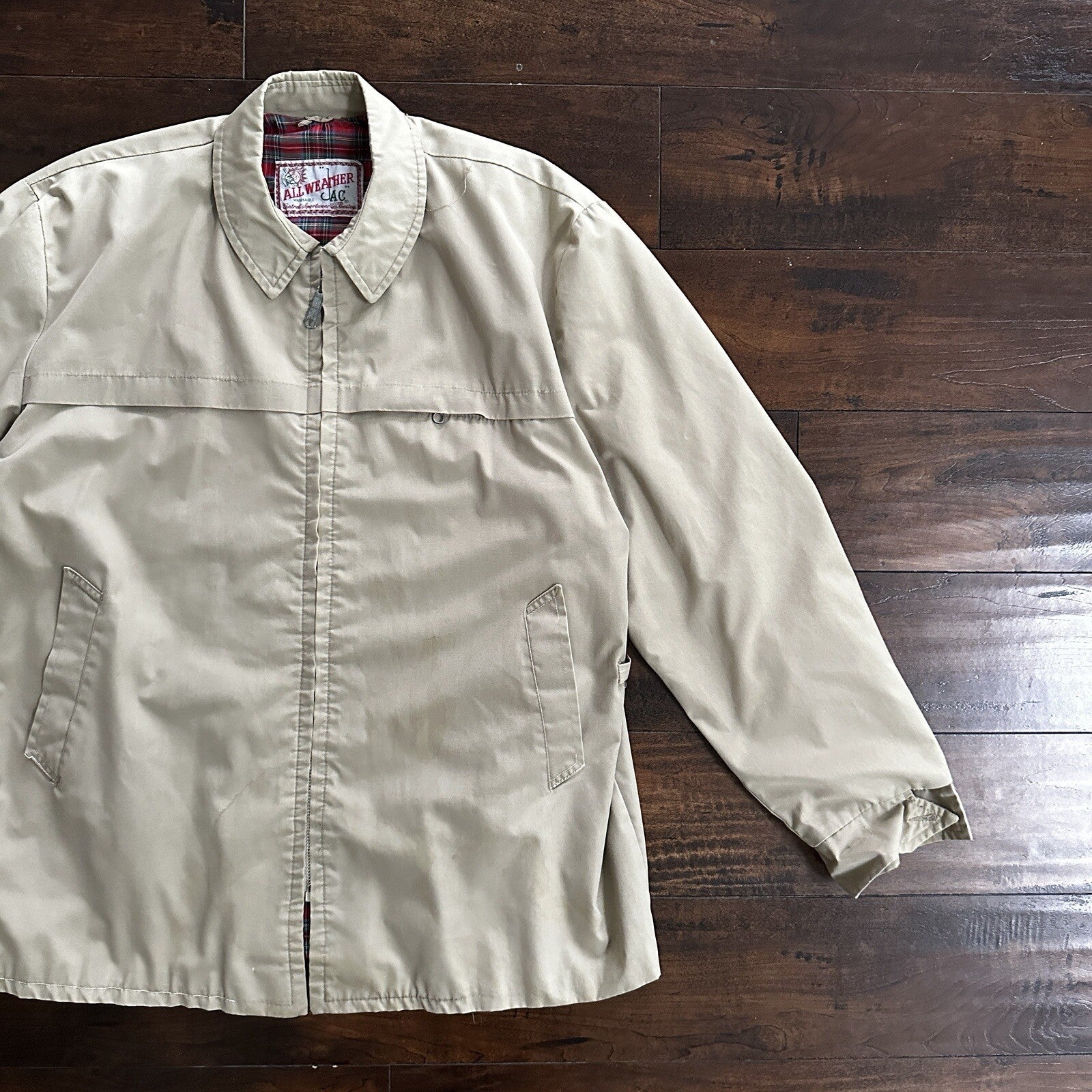 Vintage 50s Coat Rain Jacket All Weather Jac Boston 60s Rockabilly 1960s Talon