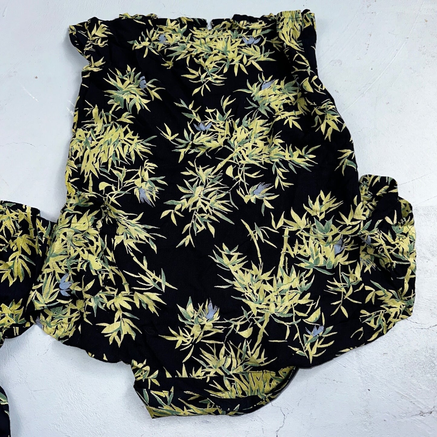 Clio VTG 2 Piece Set Blouse Shirt Pants Rayon Hawaiian Floral Boho Chic 1980s