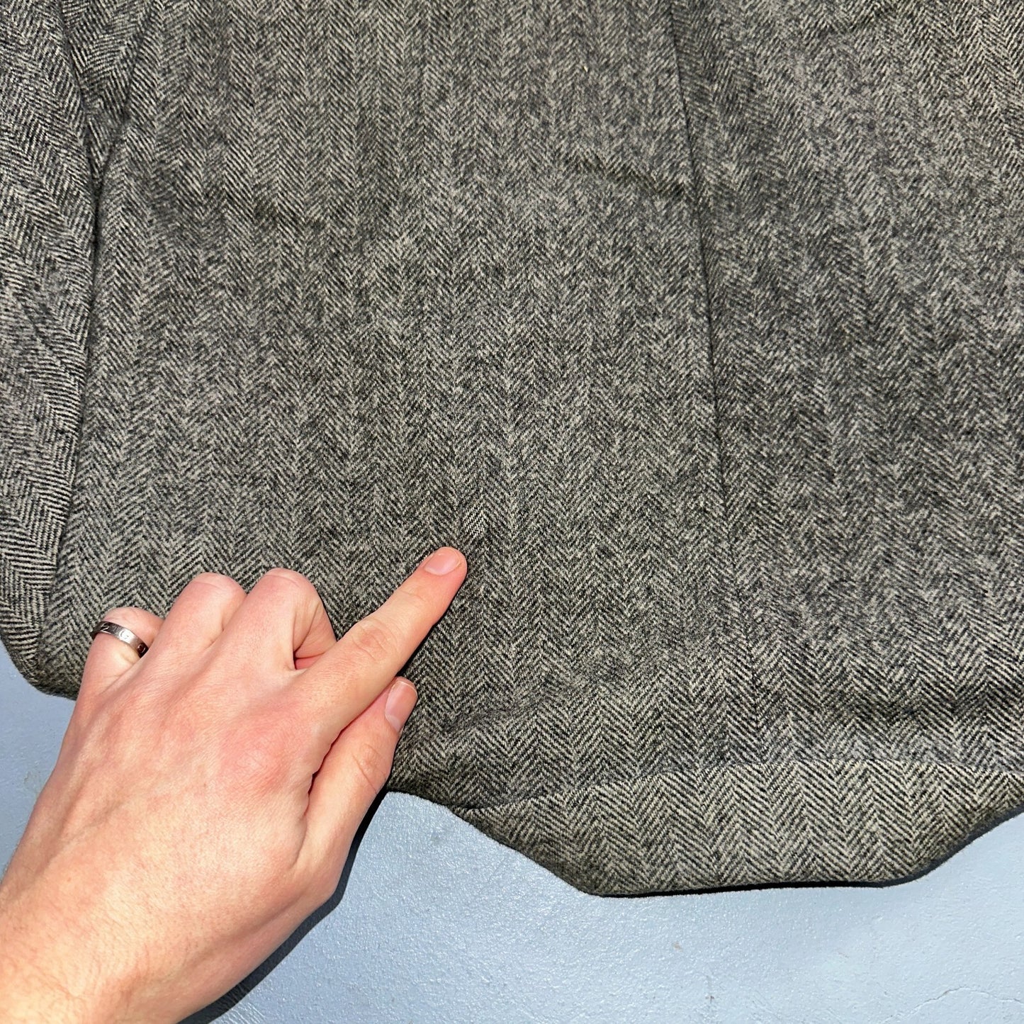 YSL Yves Saint Laurent Vintage Gray Tweed Jacket 38 Blazer Coat France Suit 80s