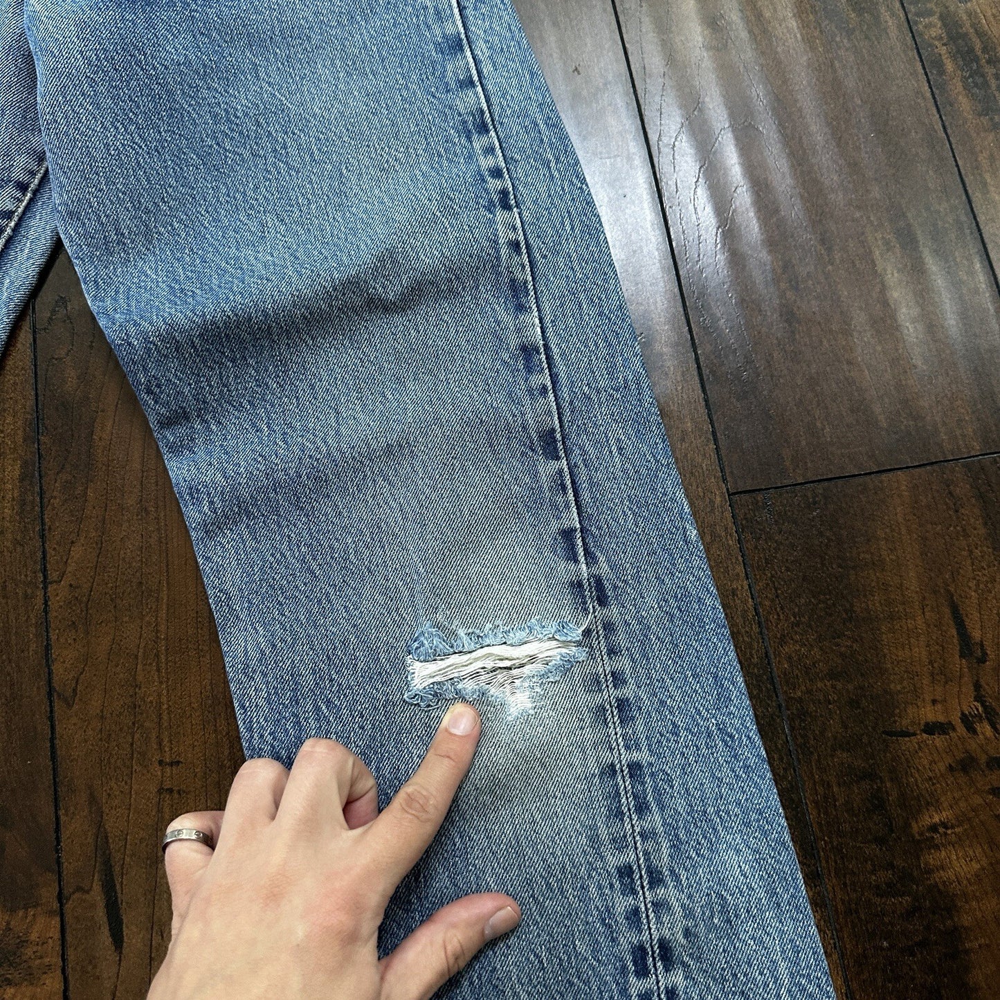 Levis Vintage 80s Redline Selvedge USA 501 XX Jeans 66 70s Light 27x36 Act 25x27