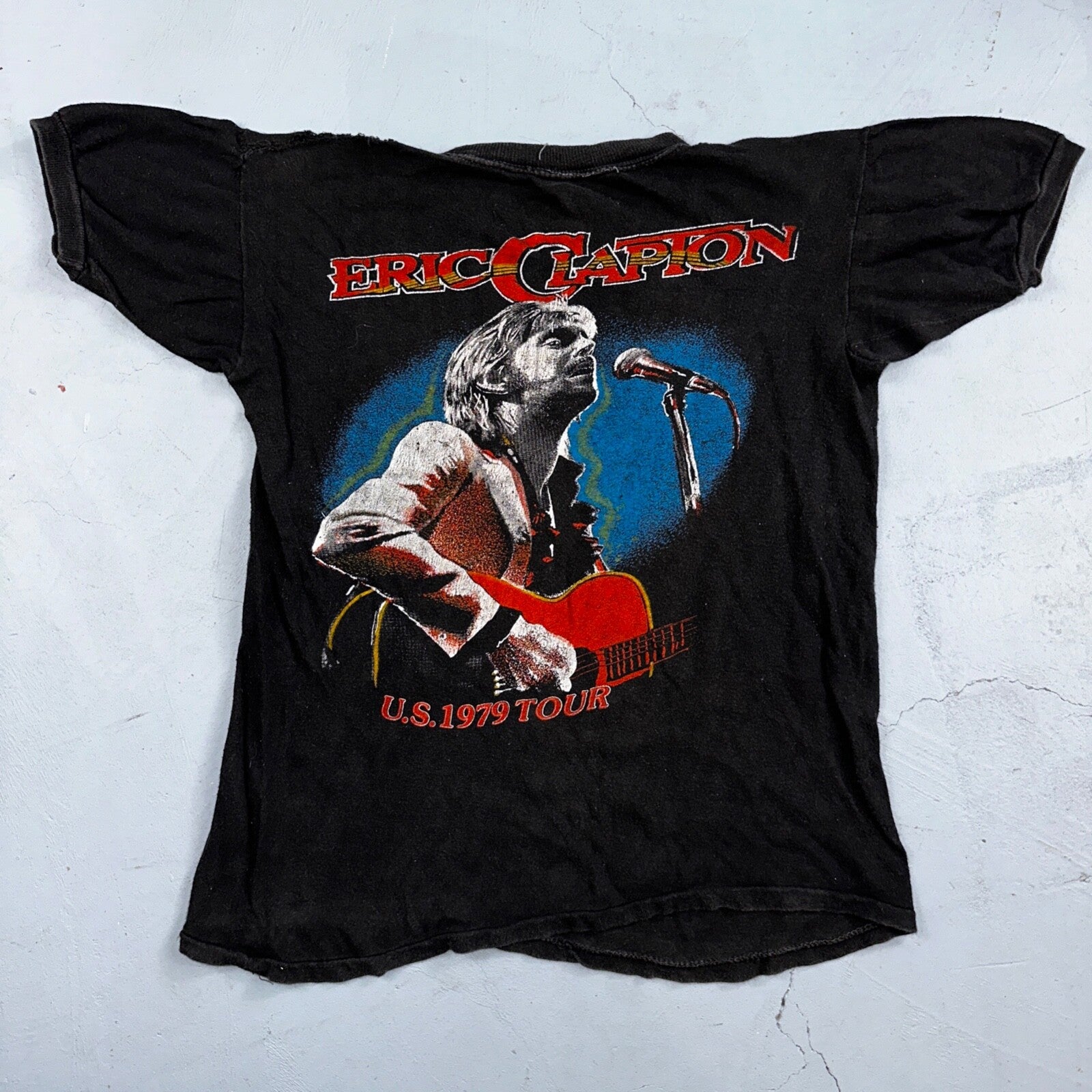 Eric Clapton Rock Concert 1979 Tour VTG T Shirt Band Music Classic Guitar 70s