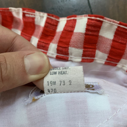 Vintage Levis 60s Big E Flare Red Pants Denim Jeans Boot Cut 517 Checkerboard