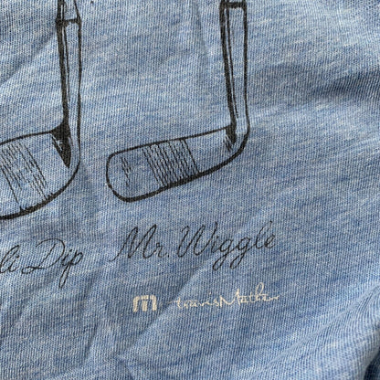 Travis Mathew Light Blue Pima Cotton Golf Club T-Shirt Size M VTG STYLE