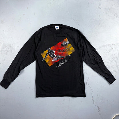 Telluride Colorado Skiing VTG T Shirt Snow Board 1980s 80s Black Single Stitch